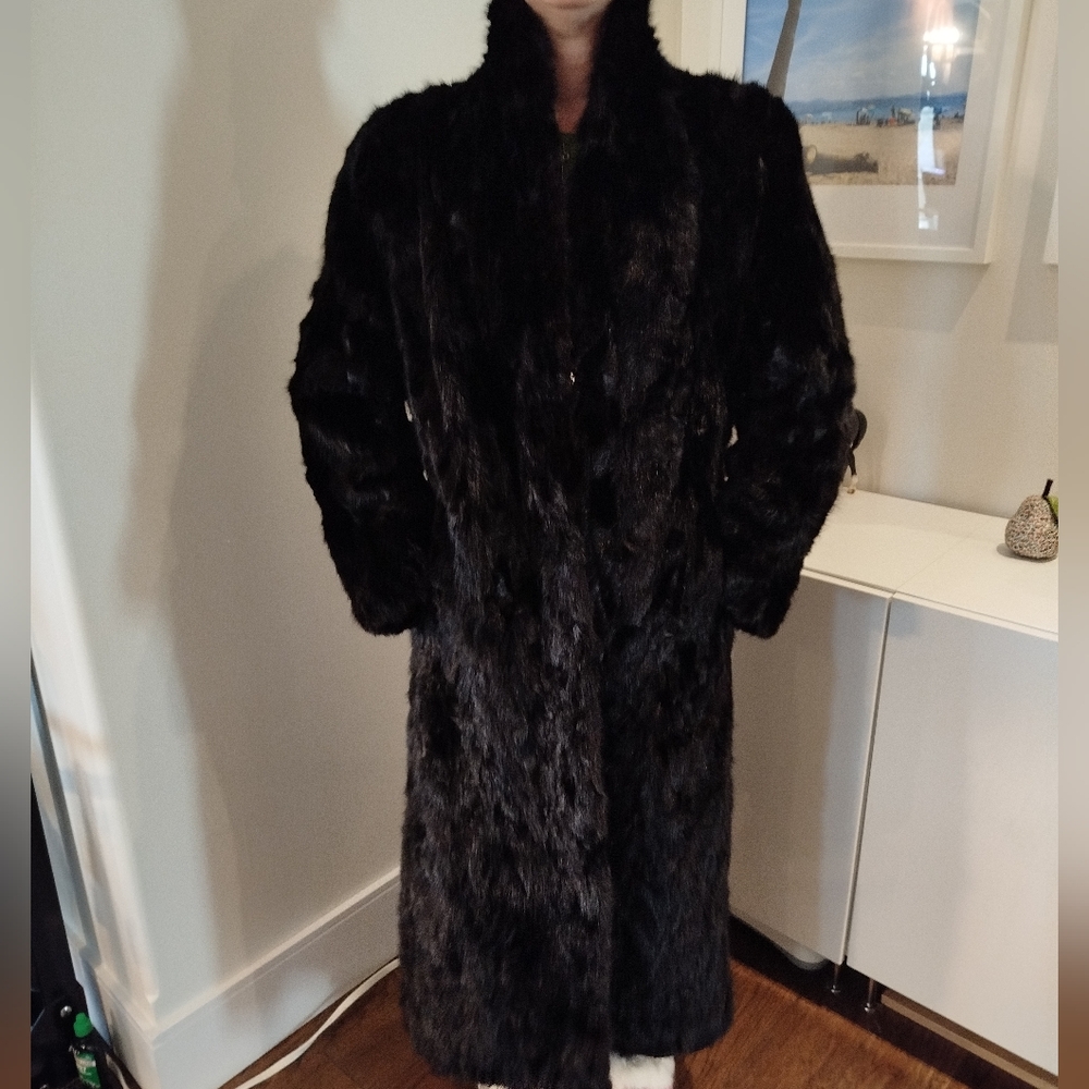 Black Fur Coat - Vintage